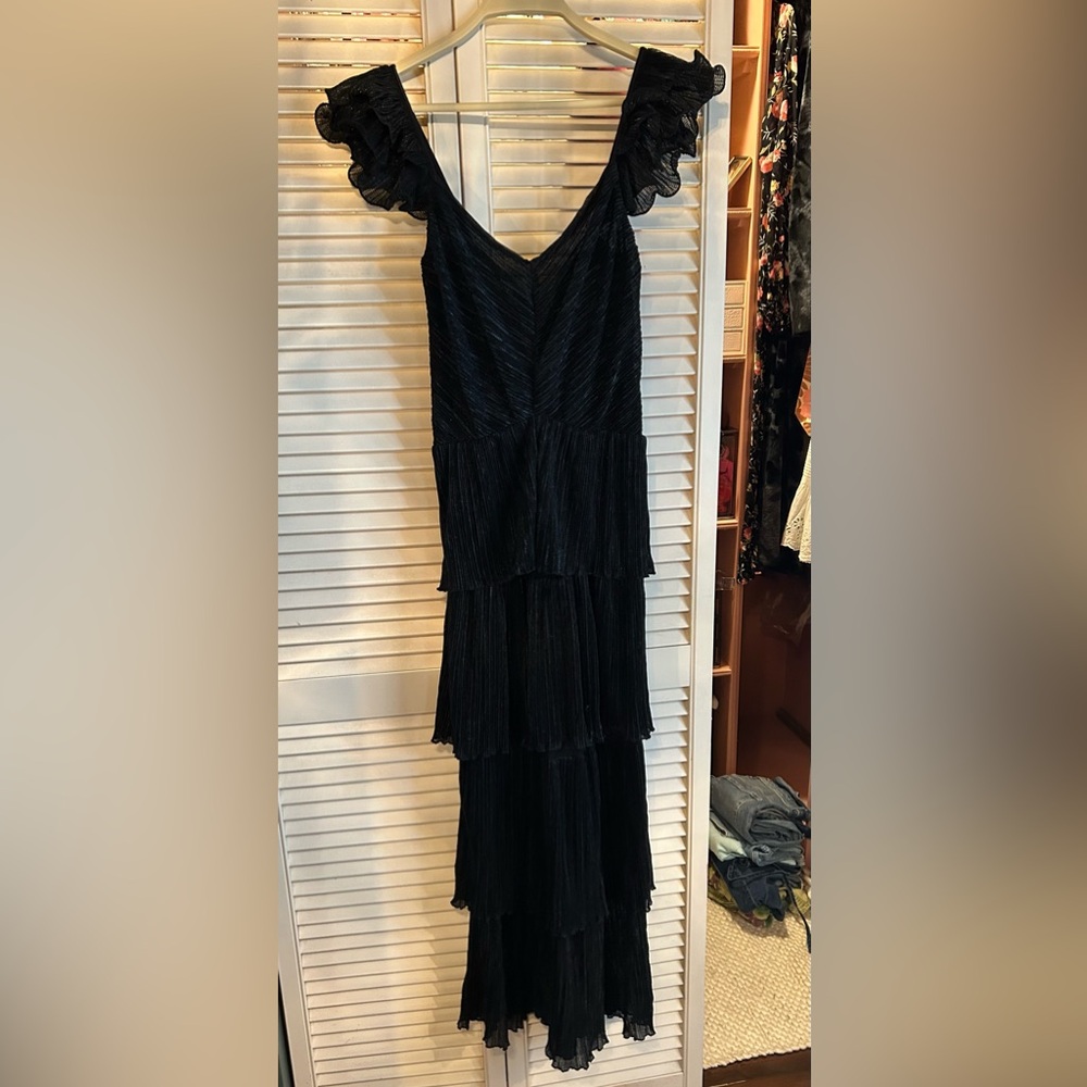 Saylor Black Quintana Tiered Dress